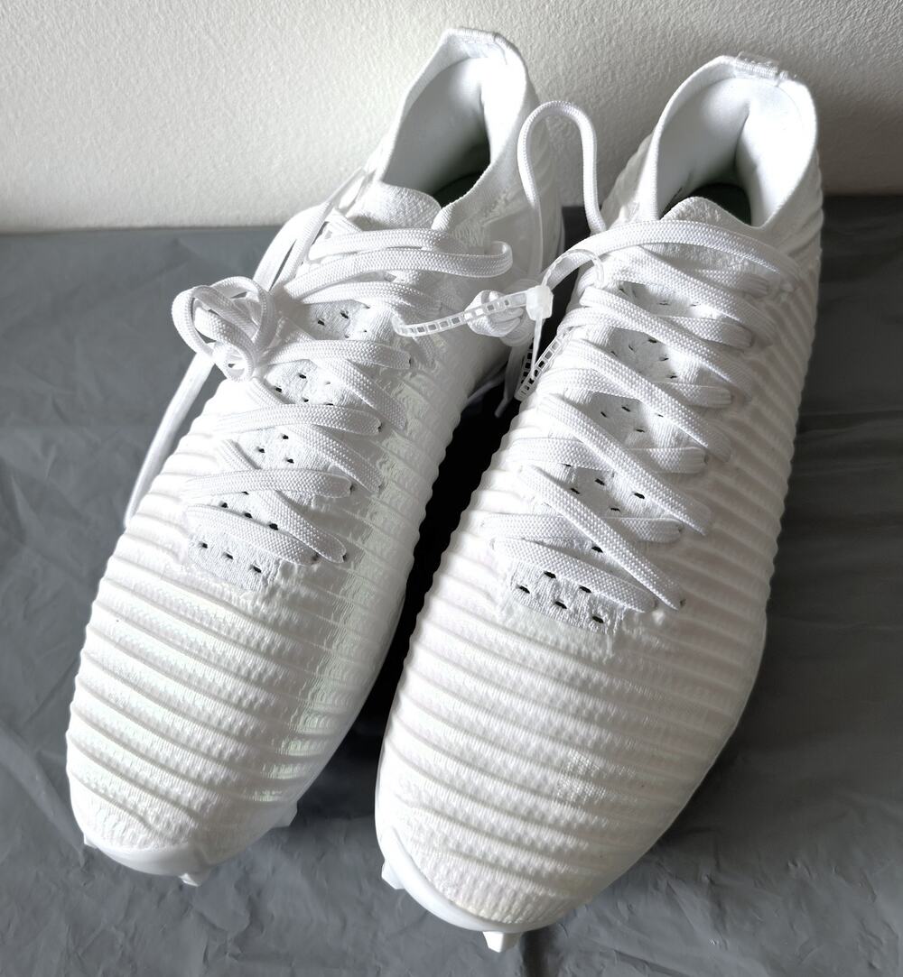 NWT Under Armour Blur Pro IntelliKnit Football Cleats White Pearl 8